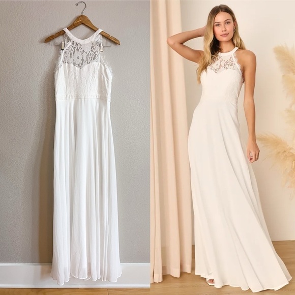 Dance All Evening White Lace Maxi Dress - Picture 1 of 8